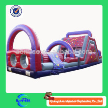 Color personalizado obstáculo inflable de alta calidad para adultos y niños